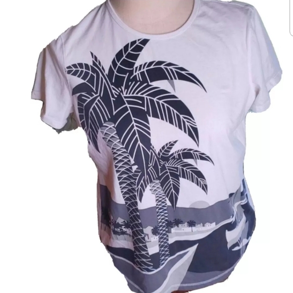 Ralph Lauren Tops - RALPH LAUREN TOP Palm tree Women XL Shirt White